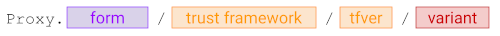 Proxy.form/trust framework/tfver/variant